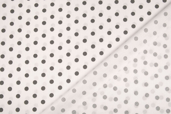 Oeko-Tex®  Poplin Dots Wit Grijs