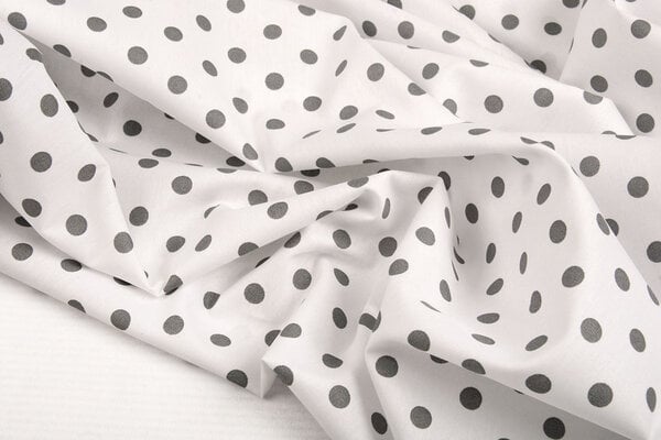 Oeko-Tex® Popelina Puntos Blanco Gris Oeko-Tex® Popelina Puntos Blanco Gris