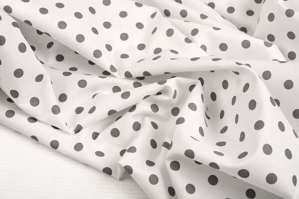 Oeko-Tex®  Popeline Dots Weiß Grau Oeko-Tex®  Popeline Dots Weiß Grau