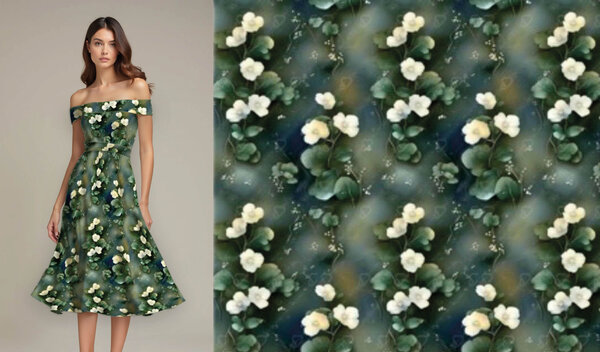 100% Viscose Nenoura Bloemen 100% Viscose Nenoura Bloemen