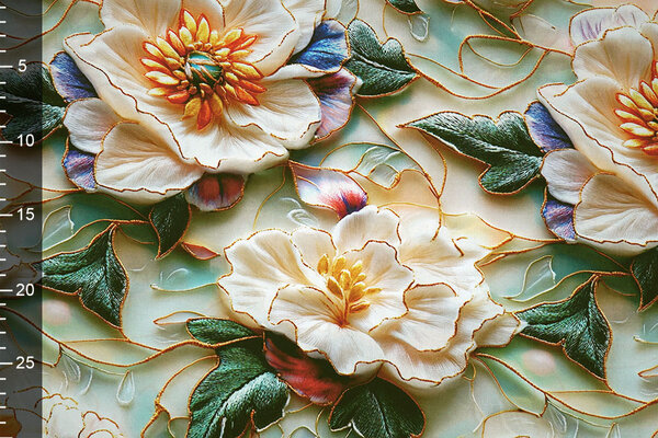 100% Viscose Novella Bloemen 100% Viscose Novella Bloemen