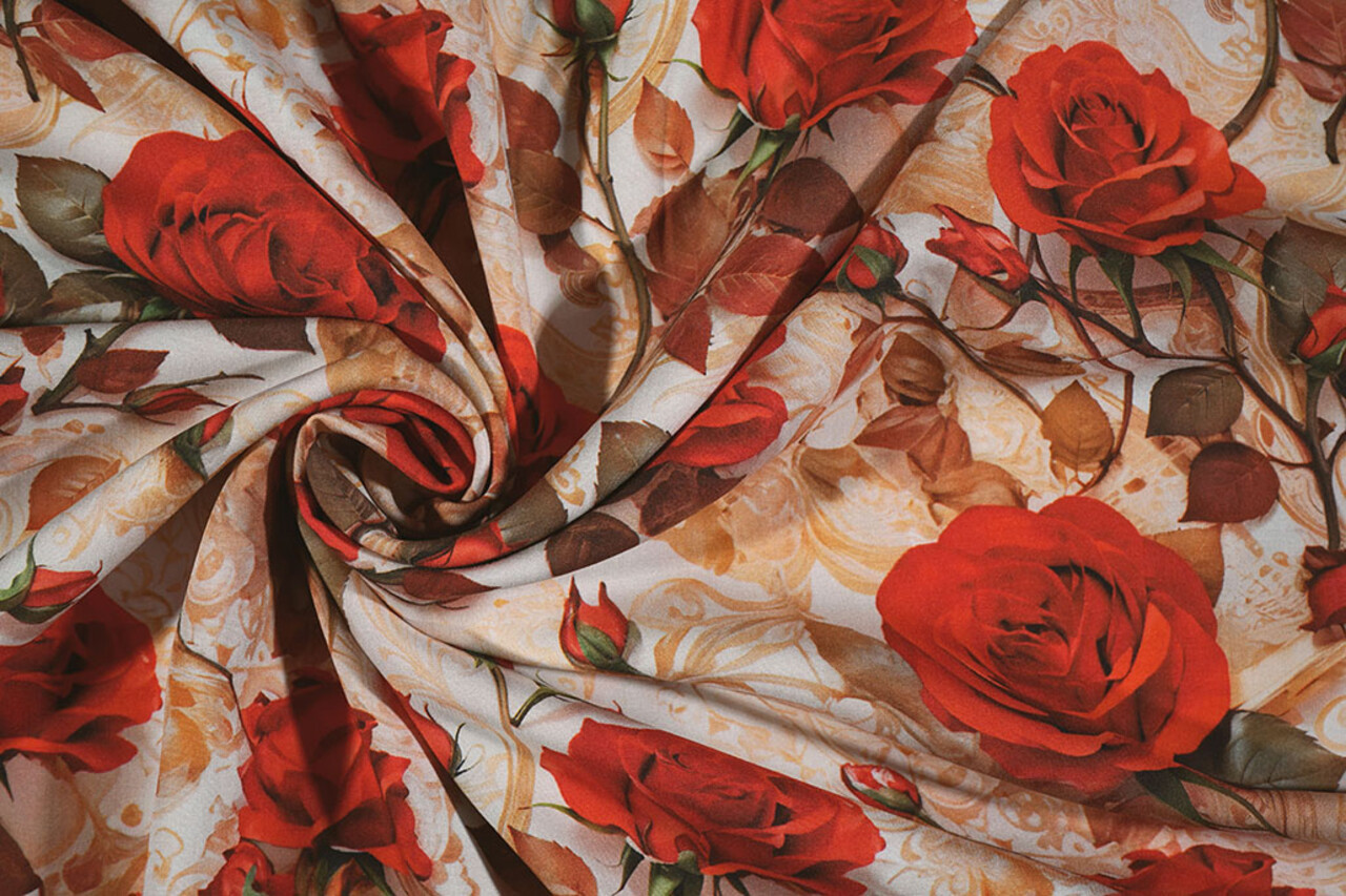 100% Viscose Rosavelle Rozen 100% Viscose Rosavelle Rozen