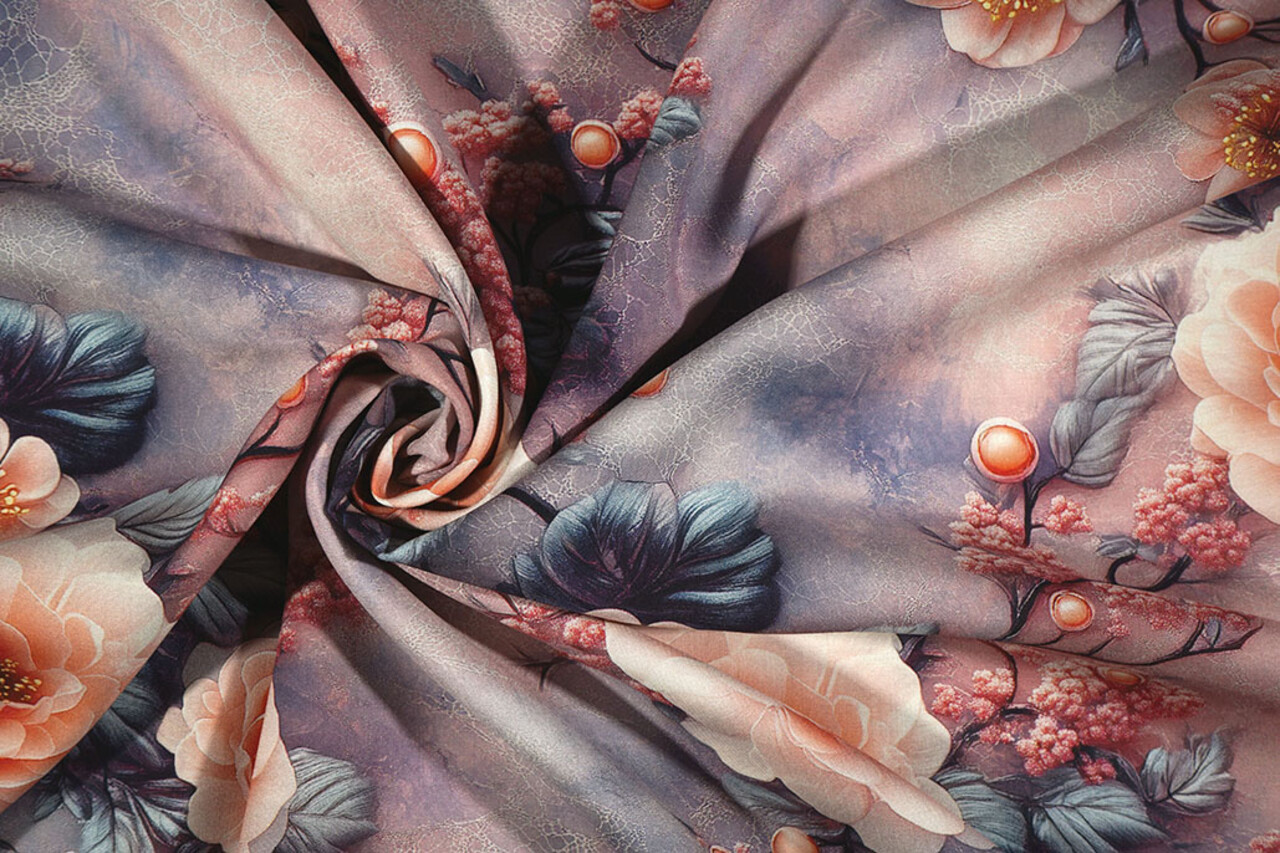 100% Viskose Mysteria Blumen 100% Viskose Mysteria Blumen