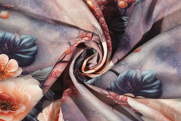 100% Viscose Mysteria Bloemen 100% Viscose Mysteria Bloemen