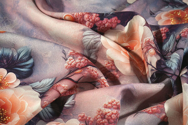 100% Viscose Mysteria Bloemen 100% Viscose Mysteria Bloemen