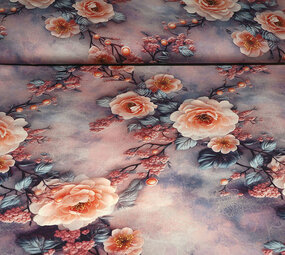100% Viscose Mysteria Bloemen 100% Viscose Mysteria Bloemen
