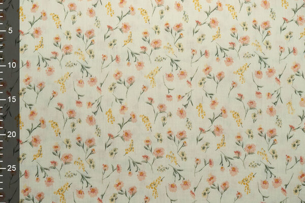 Oeko-Tex®  Baumwoll Musselin Blumen Lunora Oeko-Tex®  Baumwoll Musselin Blumen Lunora