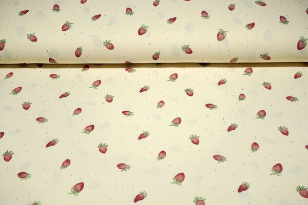 Oeko-Tex®  Double Gauze Strawberries