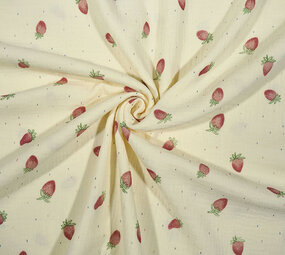 Oeko-Tex®  Double Gauze Strawberries