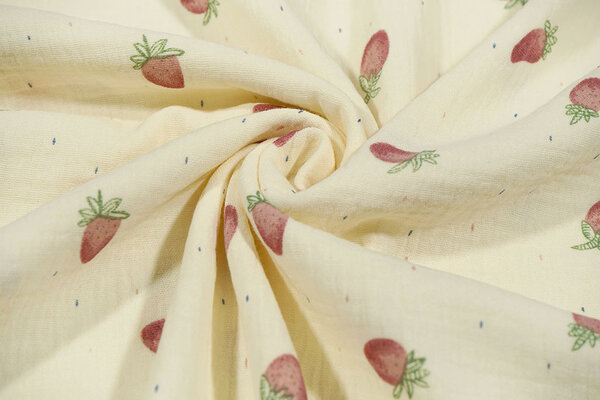 Oeko-Tex®  Double Gauze Strawberries