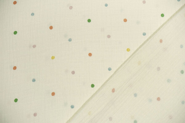 Oeko-Tex®  Double Gauze Dots Multicolor Oeko-Tex®  Double Gauze Dots Multicolor