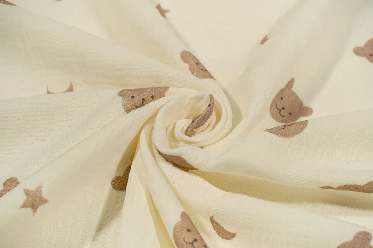 Oeko-Tex®  Double Gauze Moon Bear