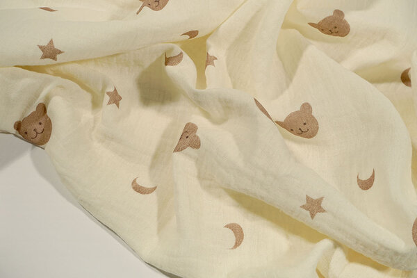 Oeko-Tex® Coton Double Gaze Maan Beertje Oeko-Tex® Coton Double Gaze Maan Beertje