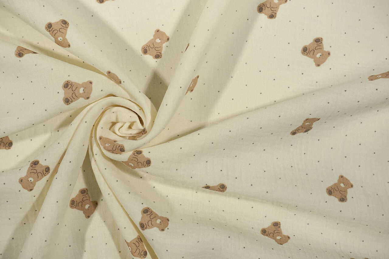 Oeko-Tex® Mussola Piccole Orso Oeko-Tex® Mussola Piccole Orso