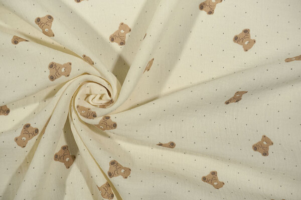 Oeko-Tex® Mussola Piccole Orso Oeko-Tex® Mussola Piccole Orso