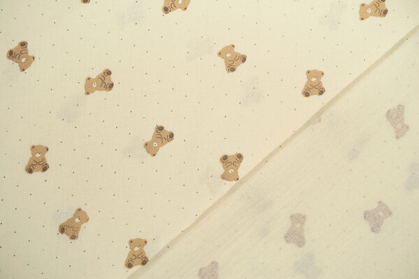 Oeko-Tex® Mussola Piccole Orso Oeko-Tex® Mussola Piccole Orso