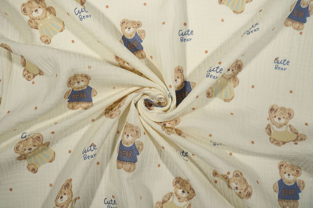 Oeko-Tex® Mussola Cute Bear Oeko-Tex® Mussola Cute Bear