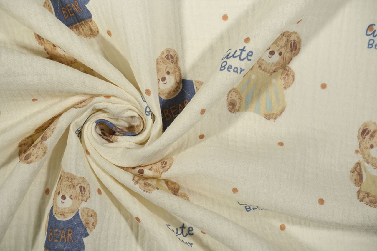 Oeko-Tex®  Double Gauze Cute Bear Oeko-Tex®  Double Gauze Cute Bear