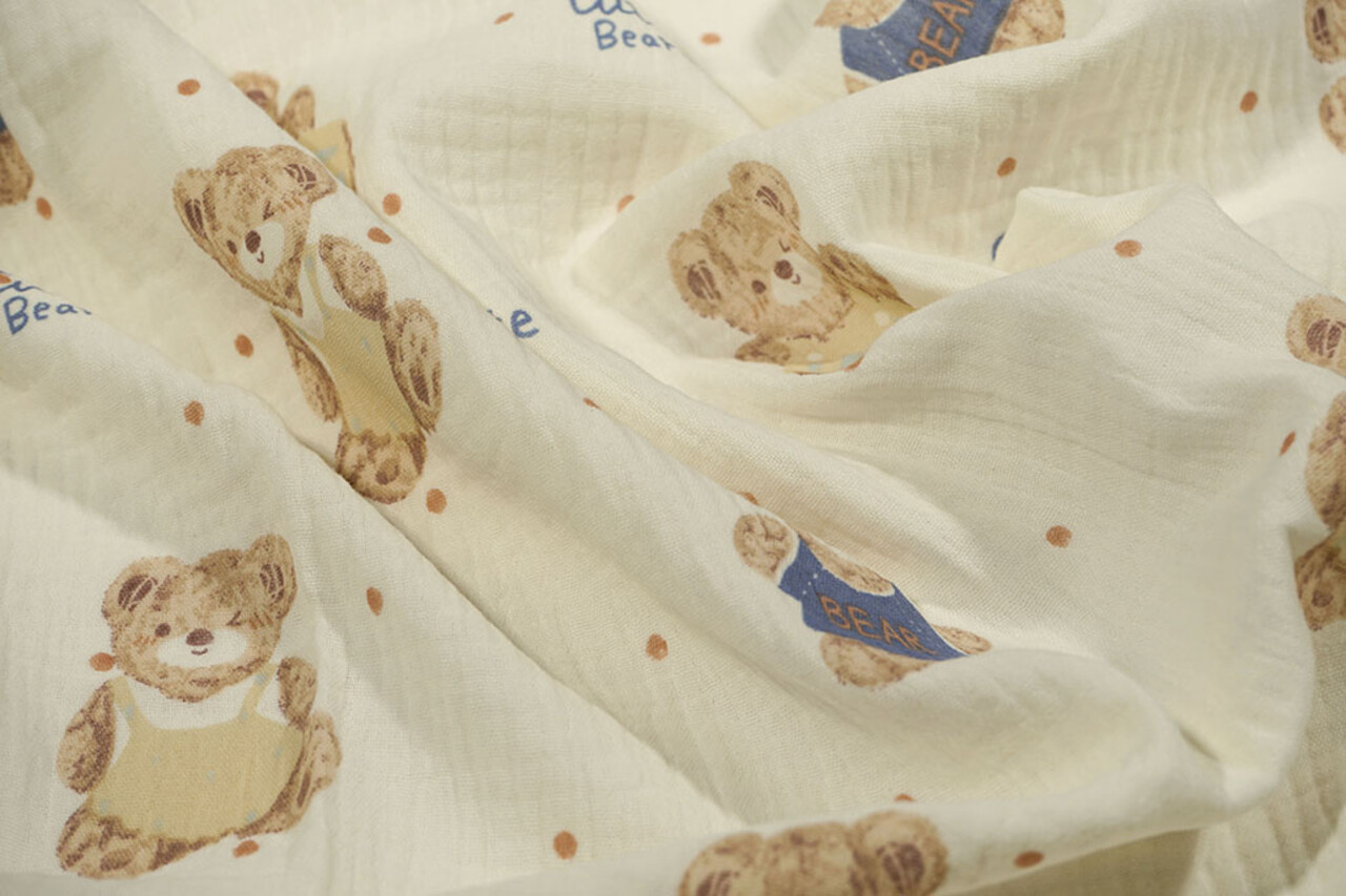 Oeko-Tex®  Double Gauze Cute Bear Oeko-Tex®  Double Gauze Cute Bear