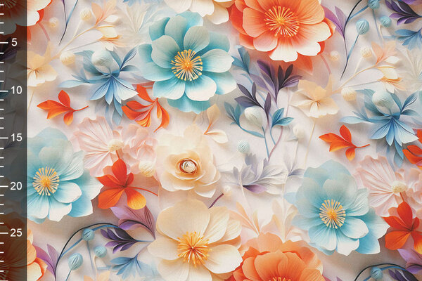 100 % Viscose Blossanya Fleurs