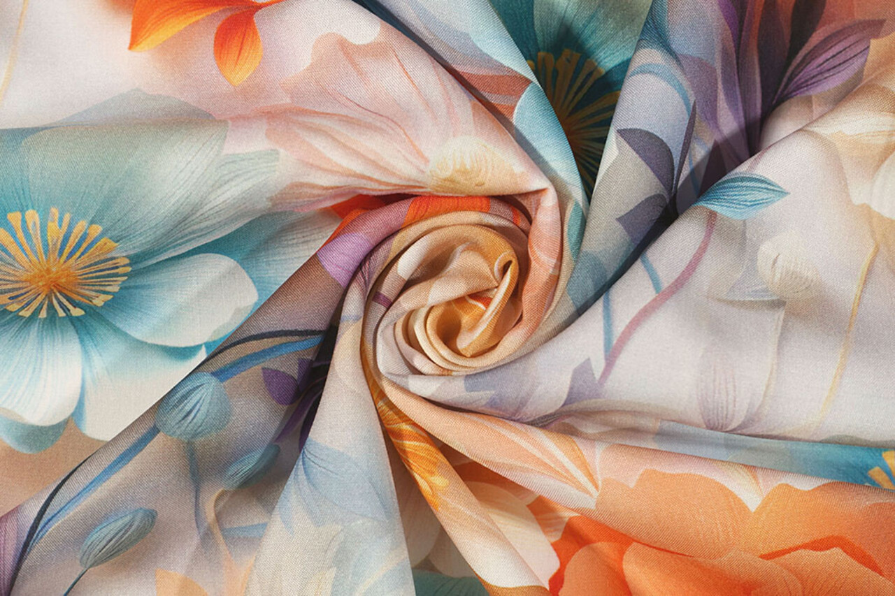 100% Viscose Blossanya Bloemen 100% Viscose Blossanya Bloemen