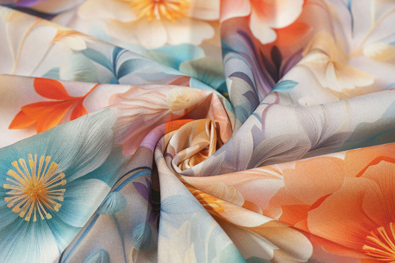 100 % Viscose Blossanya Fleurs