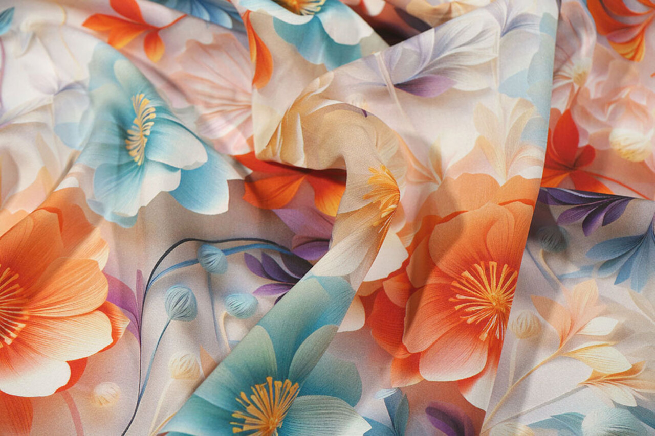 100% Viscose Blossanya Bloemen 100% Viscose Blossanya Bloemen