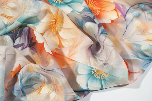 100 % Viscose Blossanya Fleurs