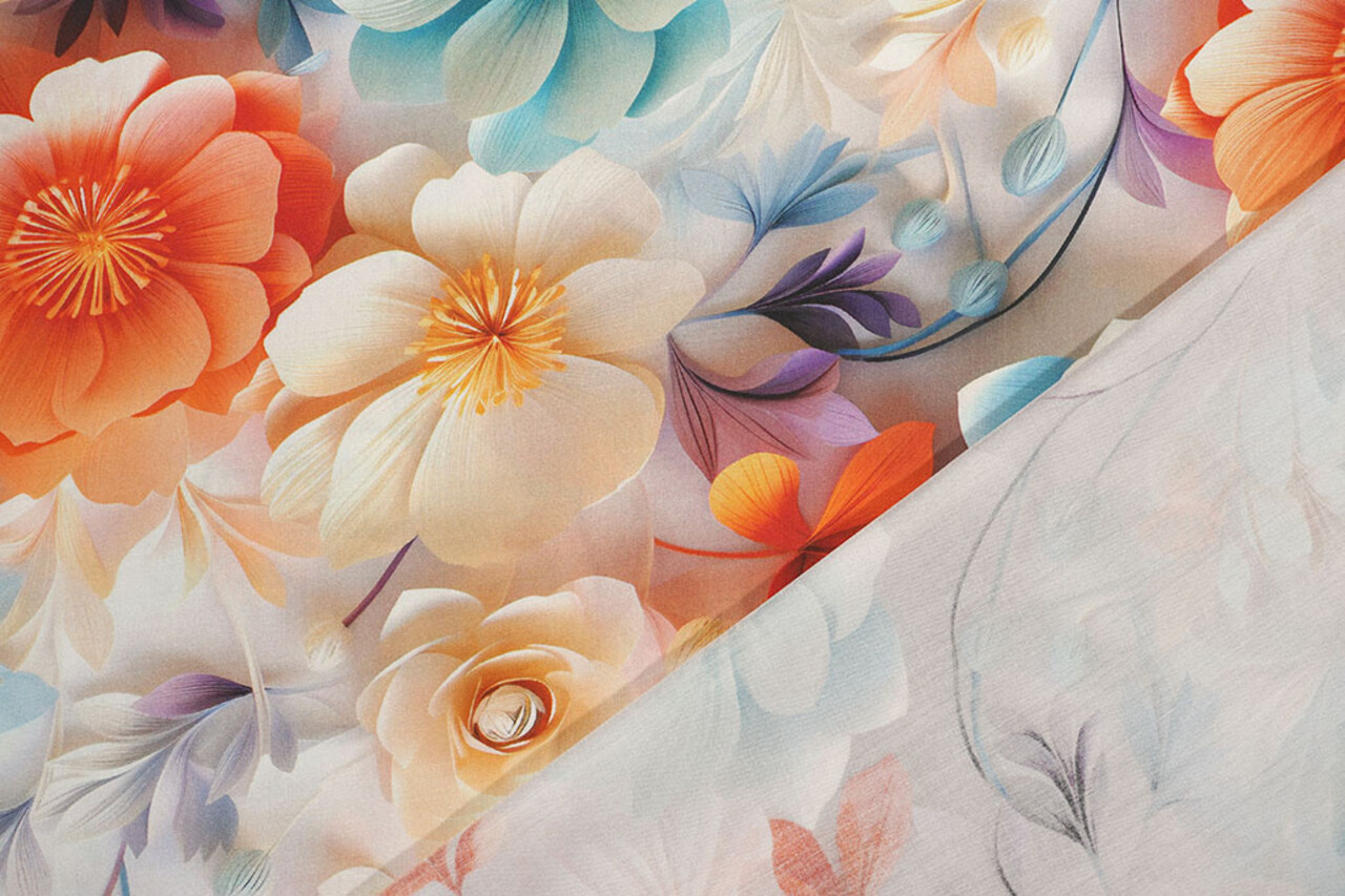 100% Viscose Blossanya Bloemen 100% Viscose Blossanya Bloemen