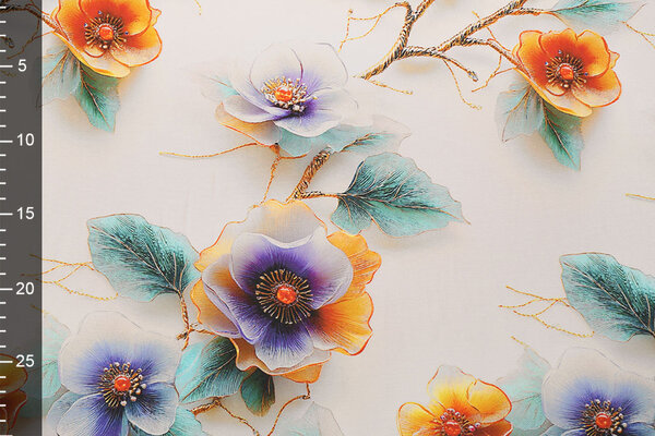 100 % Viscose Elonella Fleurs