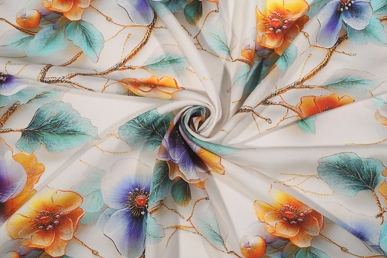 100% Viscose Elonella Bloemen