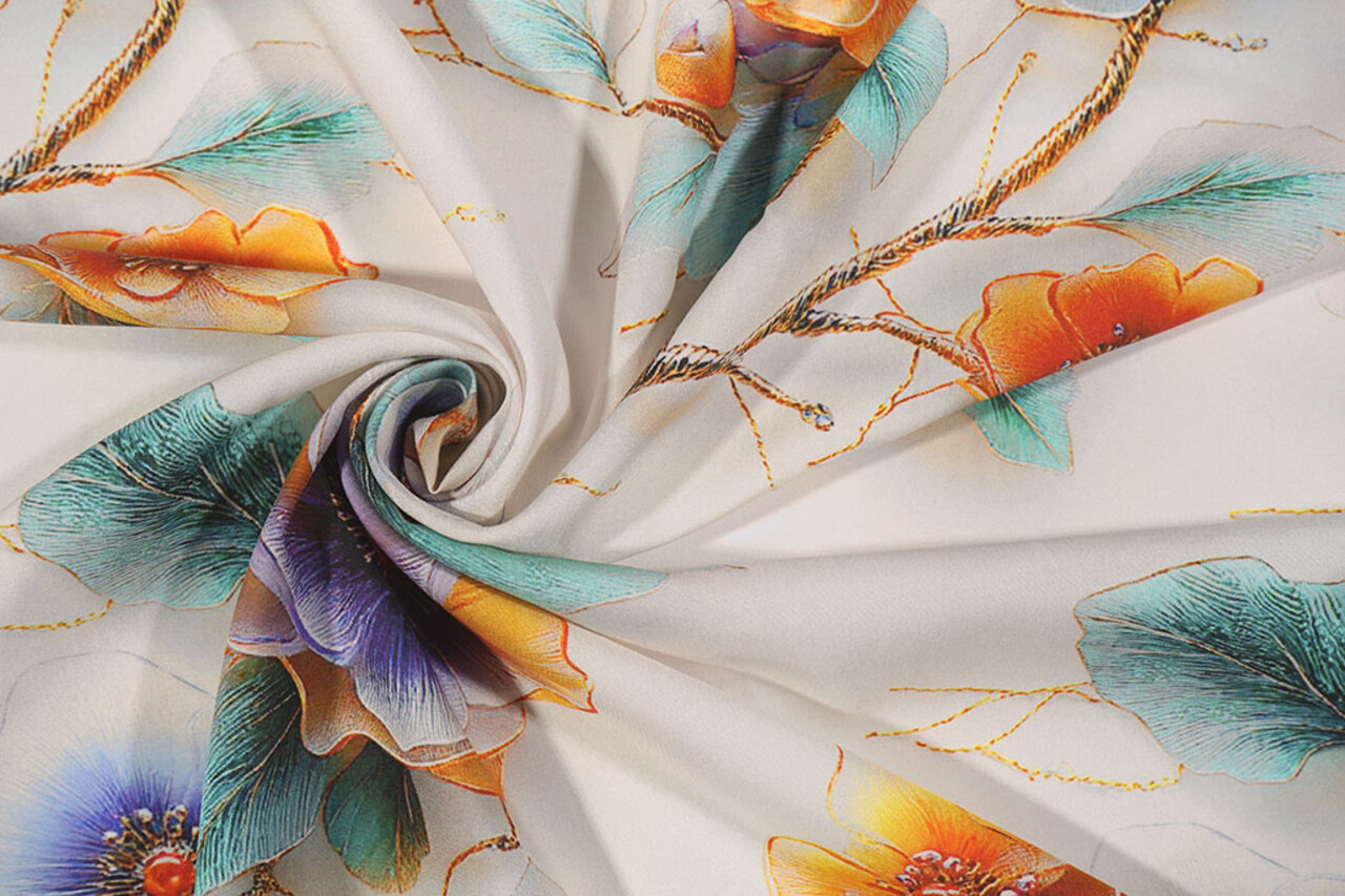 100% Viscose Elonella Bloemen