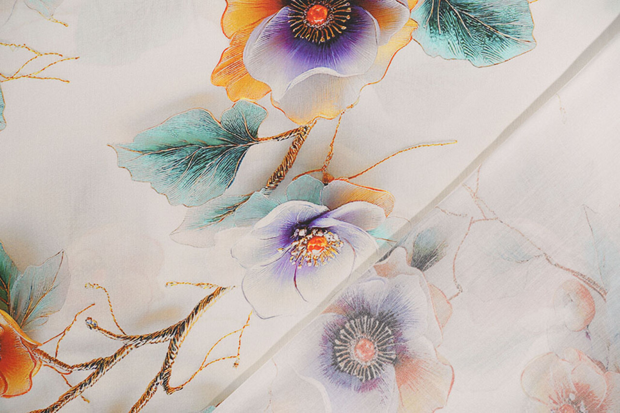100 % Viscose Elonella Fleurs