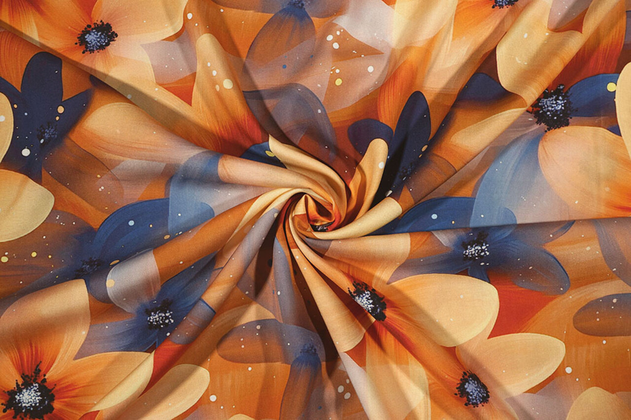 100 % Viscose Fiorange Fleurs 100 % Viscose Fiorange Fleurs