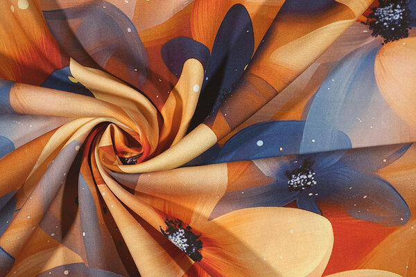 100% Viscosa Fiorange Fiori 100% Viscosa Fiorange Fiori