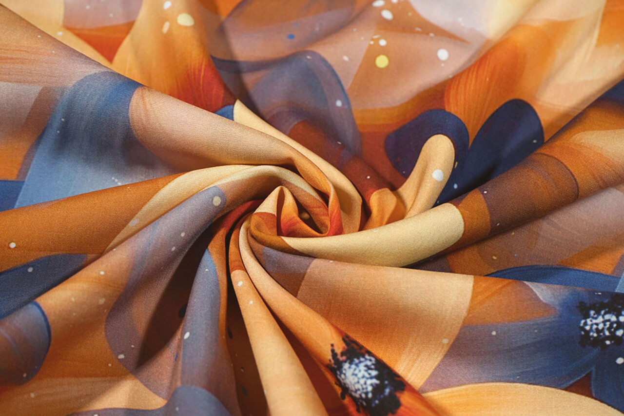 100% Viscosa Fiorange Fiori 100% Viscosa Fiorange Fiori