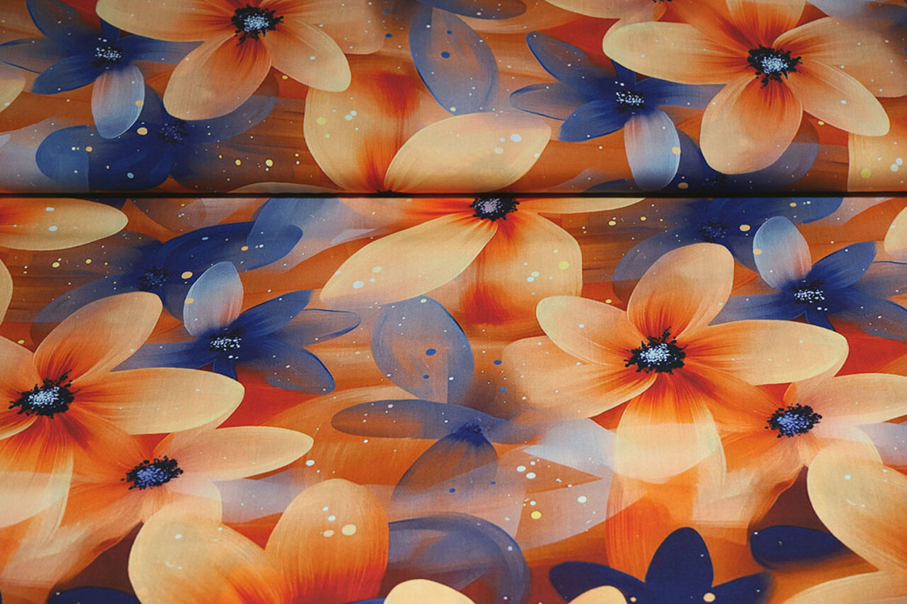 100% Viscosa Fiorange Fiori 100% Viscosa Fiorange Fiori