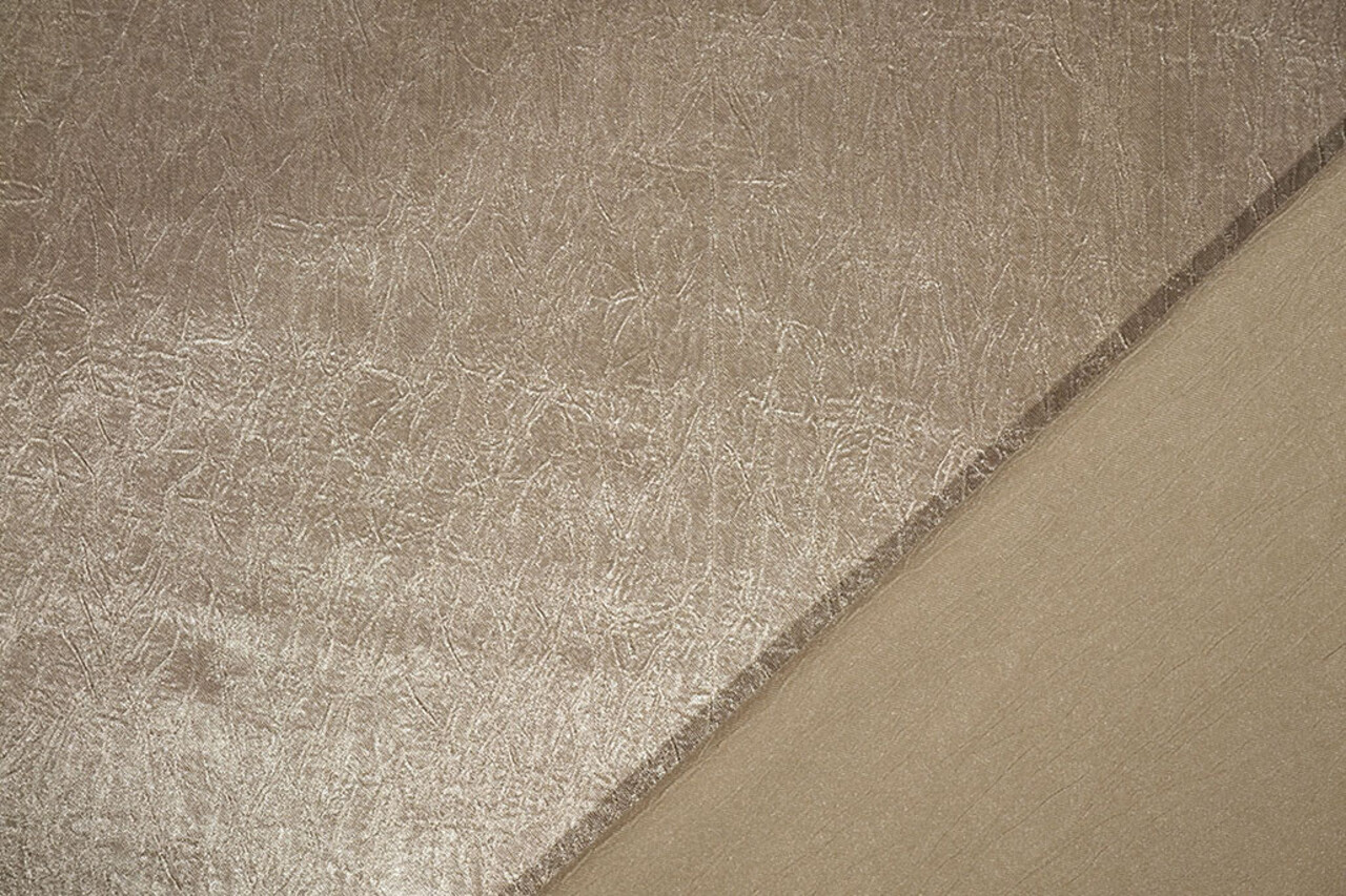 Crêpe Froissé Satin Taupe Clair