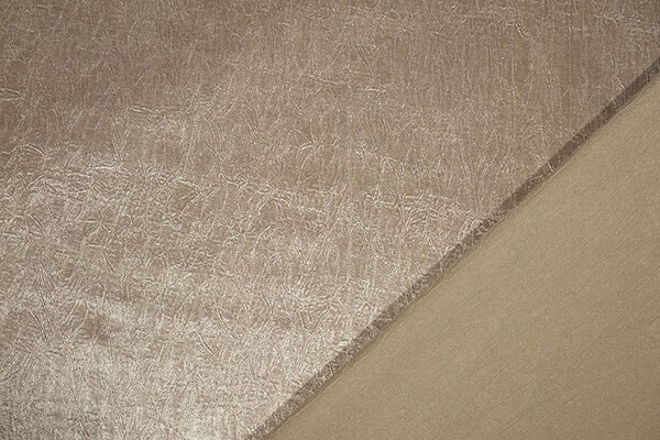 Crêpe Froissé Satin Taupe Clair