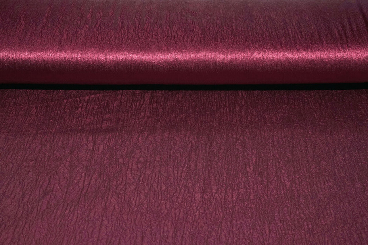 Crinkle Satijn Bordeaux