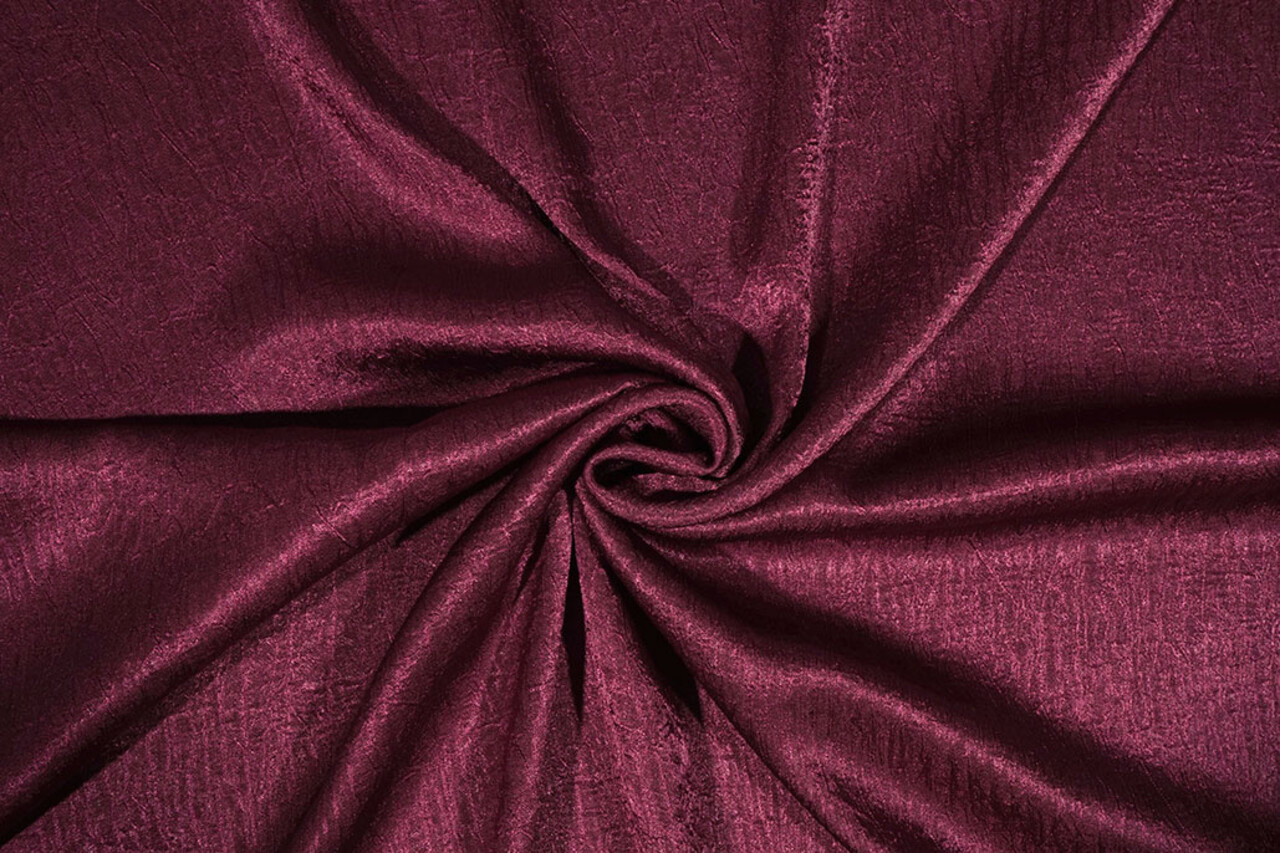 Crinkle Satijn Bordeaux