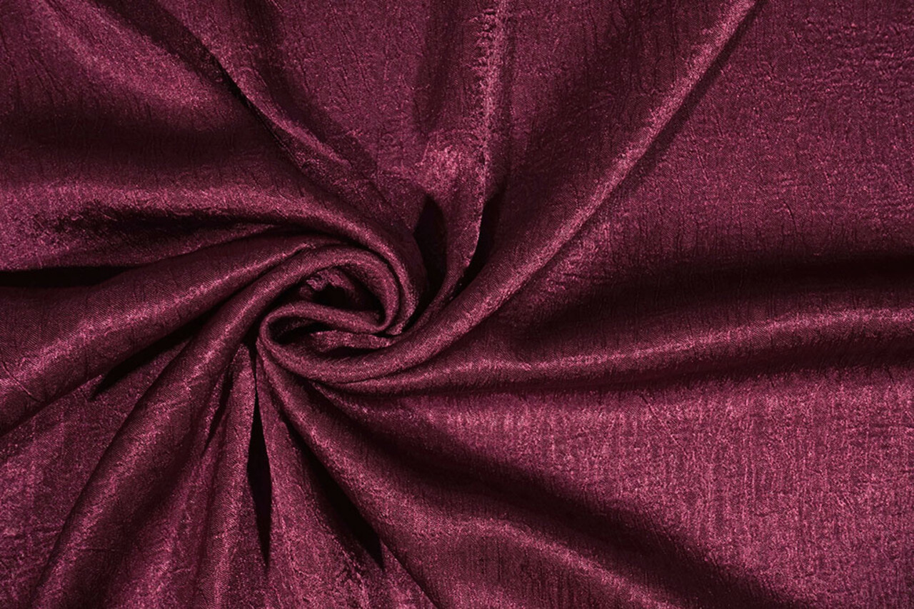 Crinkle Satijn Bordeaux
