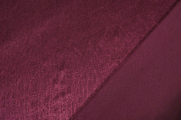 Crinkle Satijn Bordeaux