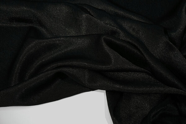 Crêpe Froissé Satin Noir Crêpe Froissé Satin Noir