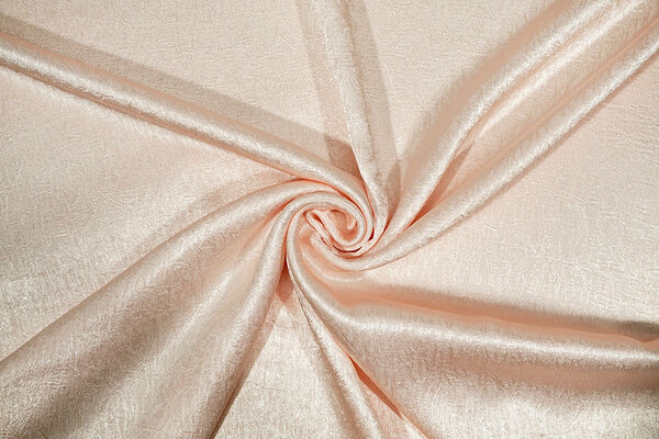 Crêpe Froissé Satin Champagne Rose