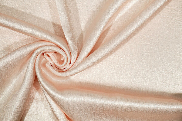 Crêpe Froissé Satin Champagne Rose