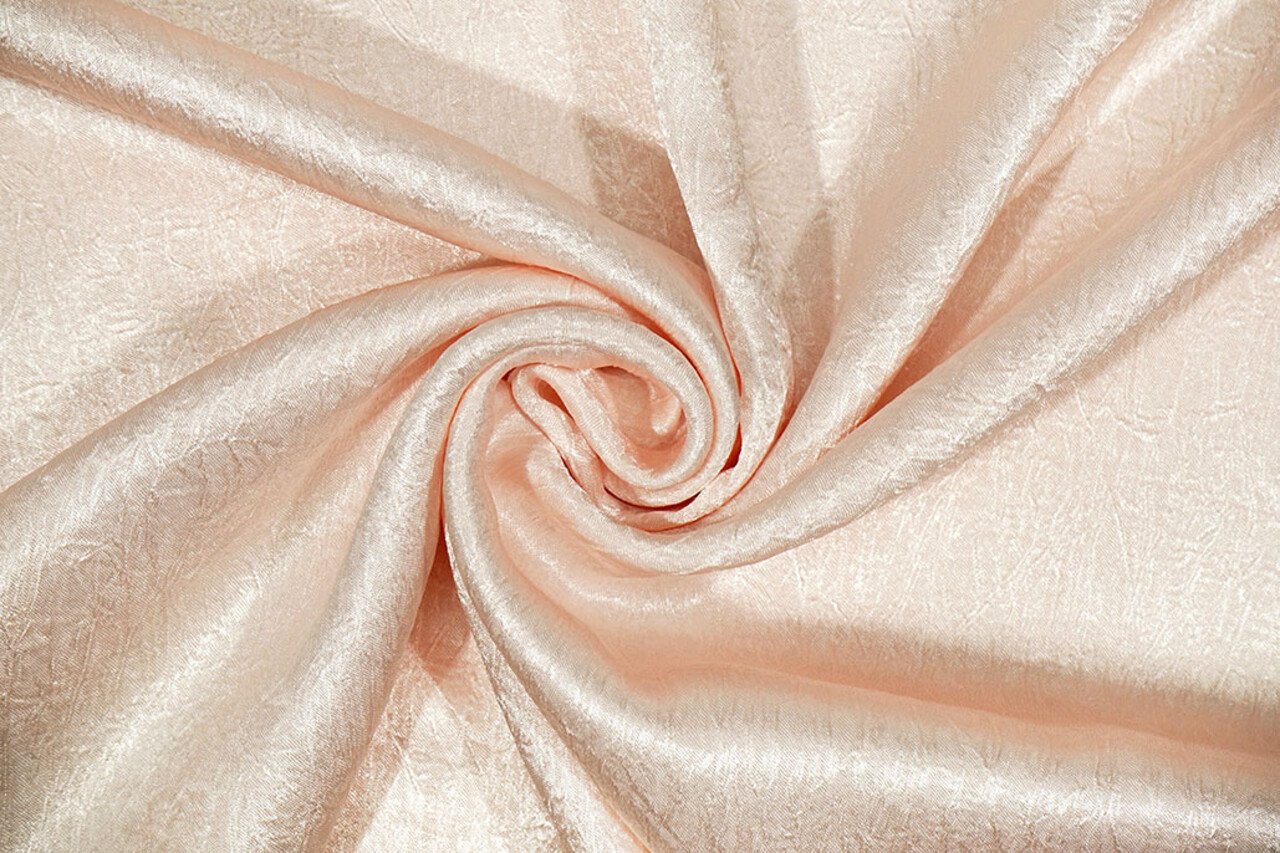 Crêpe Froissé Satin Champagne Rose