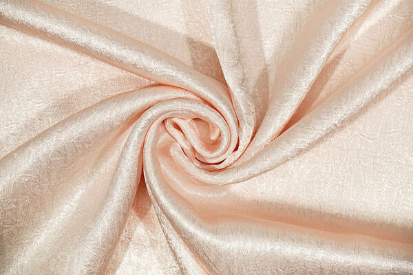 Crêpe Froissé Satin Champagne Rose
