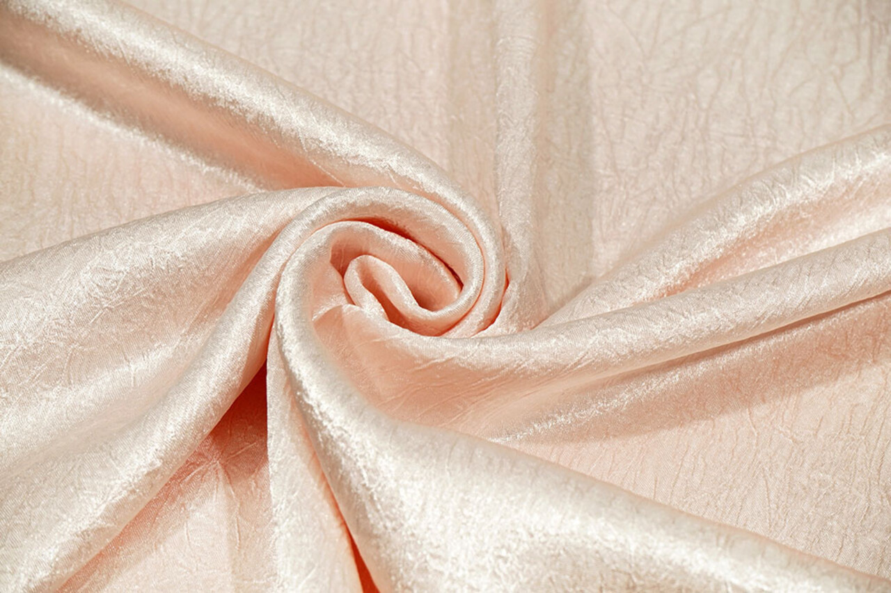 Crinkle Satijn Champagne Roze