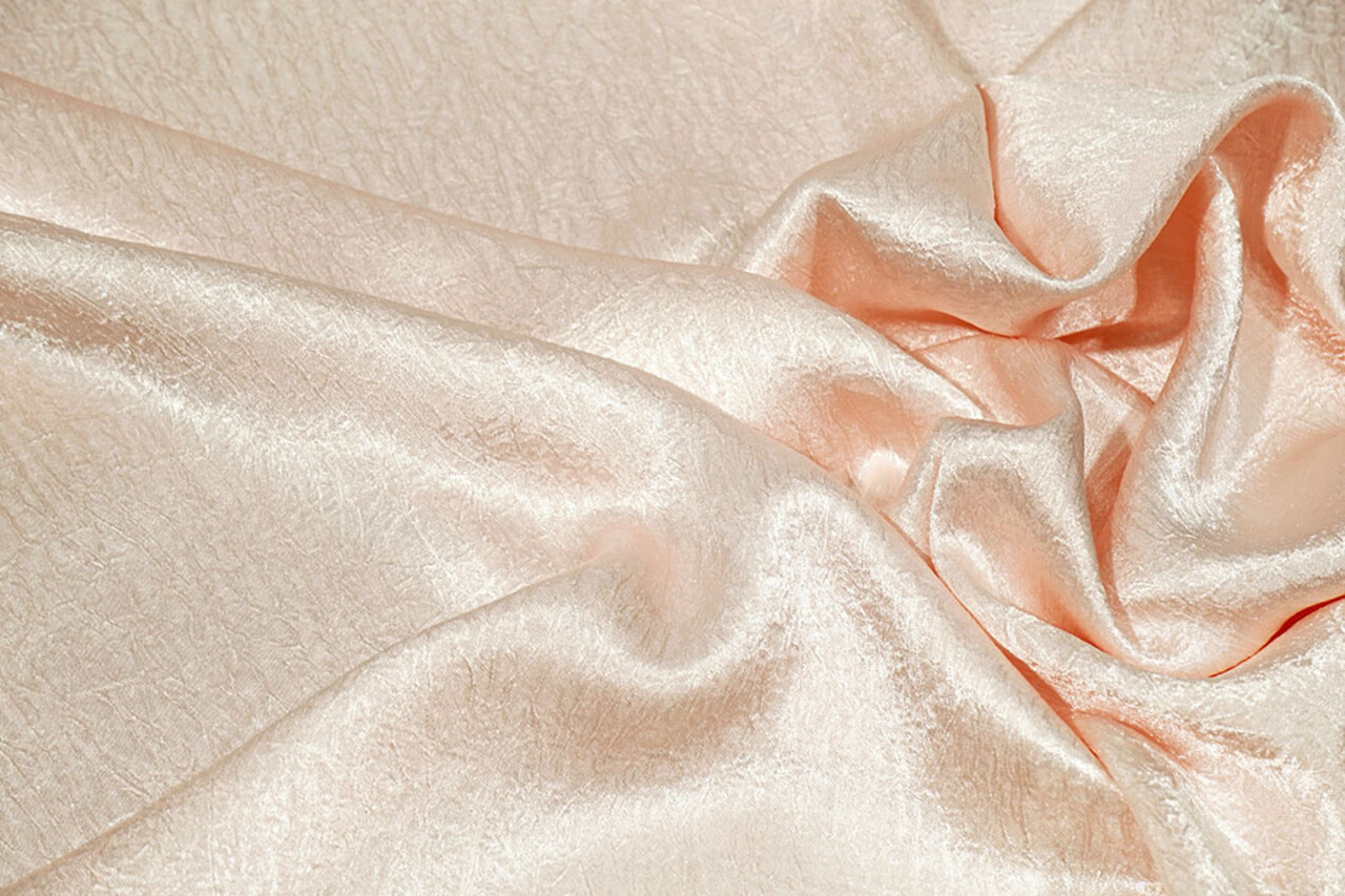 Crinkle Satin Champagne Pink